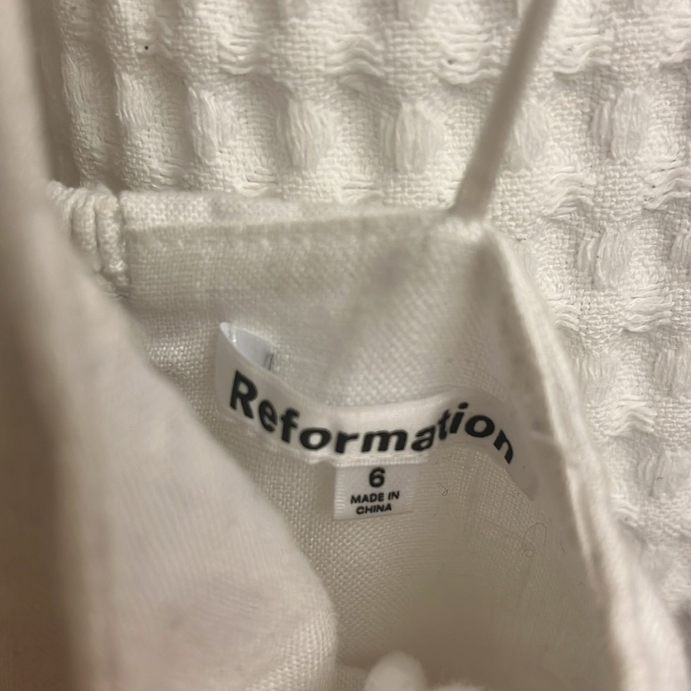 Reformation Dani Linen Top Sz 6 - Picture 8 of 8